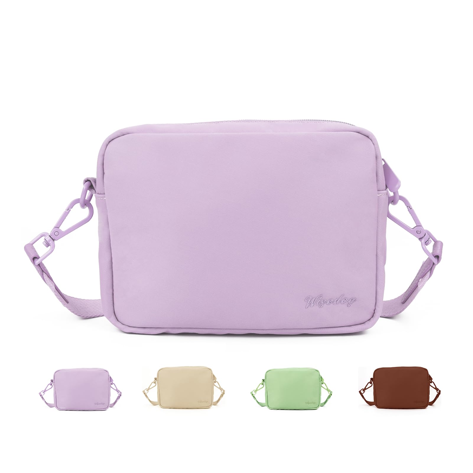 Wisedog Waterproof Dog Treat Pouch - Durable Dog Training Bag with Built-in Poop Bag Dispenser, Hands-Free Fanny Pack & Crossbody Bag for Small Medium Large Dogs (Light Purple) - Perfect for Outdoor Walks, Hiking & Pet Training Sessions