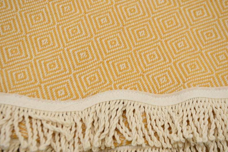 Premium 100% Cotton Round Beach Towel - Dark Beige - Soft & Absorbent for Pool, Sand & Sunbathing - Perfect for Beach Vacations & Summer Getaways