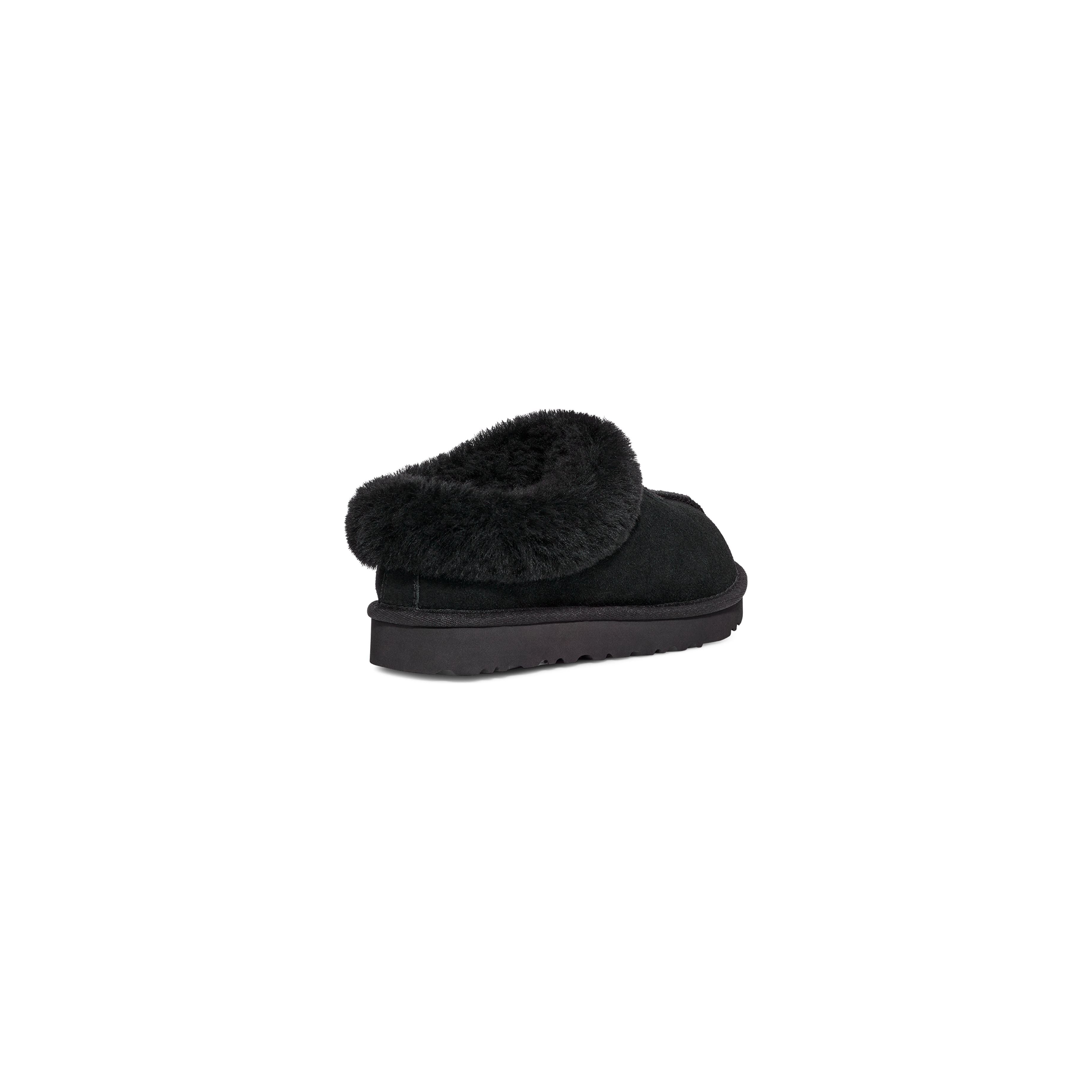 UGG Women's Tazzette Slipper - Cozy Faux Fur Lined House Shoes for Women | Black Indoor/Outdoor Slippers | Perfect for Home, Lounge & Winter Comfort