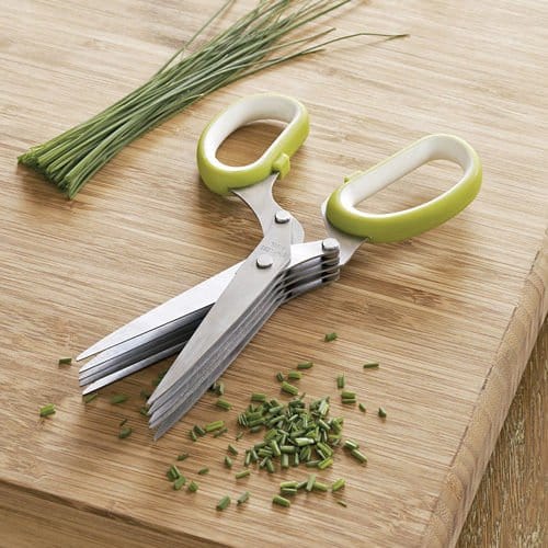 Premium RSVP Herb Shears - Sharp Stainless Steel Kitchen Scissors for Fresh Herbs, Cooking & Gardening - Perfect for Chopping Parsley, Basil, Mint & More