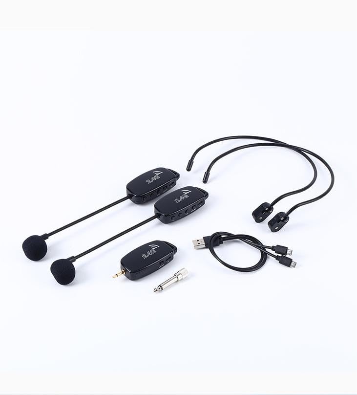 2.4G Dual Wireless Microphone System - Headset & Handheld Mic 2-in-1 for Teachers, Yoga Instructors, Fitness Trainers & Public Speakers | Perfect for Classroom Teaching, Group Fitness Classes, Yoga Sessions & Professional Presentations
