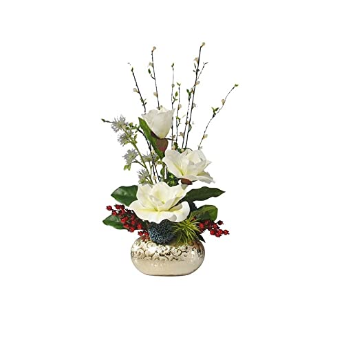 Silk Orchid Artificial Flowers - Elegant White Fake Flower Set for Floral Arrangements, Home Decor, and Wedding Centerpieces | Perfect for Living Room, Office, and Event Decoration