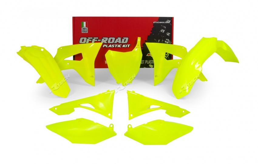 High-Quality Plastic RTECH Front & Rear Fender Side Panel, Radiator Shroud, Airbox Cover & Front Number Plate for Honda CRF450R 2005 - Durable Off-Road Motorcycle Parts for Racing & Trail Riding
