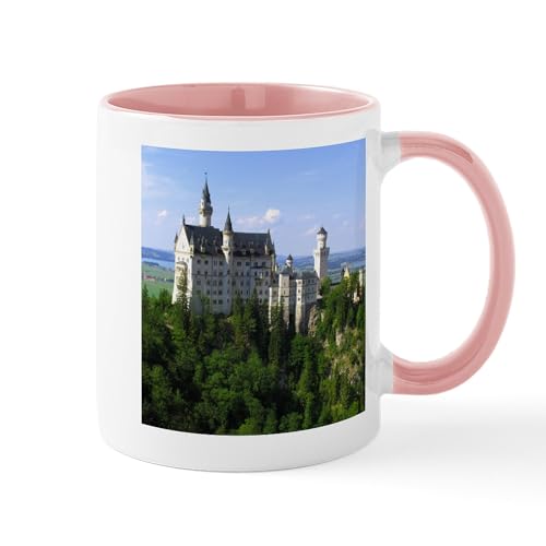 White/Pink Inside - Neuschwanstein Castle Mugs