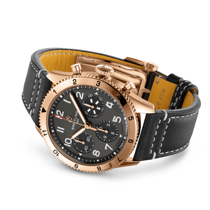 Breitling Classic AVI Chronograph 42mm 18k Rose Gold Men's Luxury Watch - Perfect for Business, Formal Events & Collectors