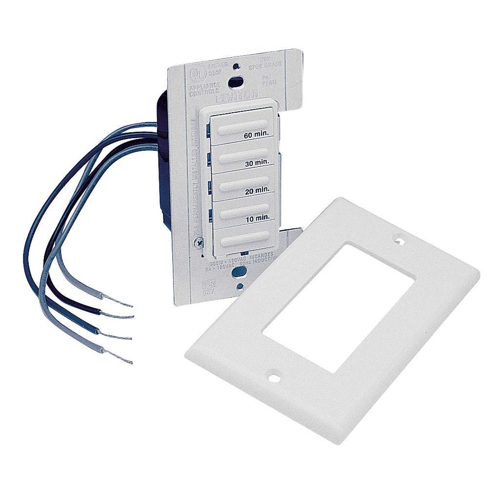 Fantech FD 60EM 60-Minute Electronic Timer Switch - 115V/20A Countdown Timer for Home Appliances, Lighting & HVAC Systems - Perfect for Bathroom Fans, Grow Lights & Pool Pumps