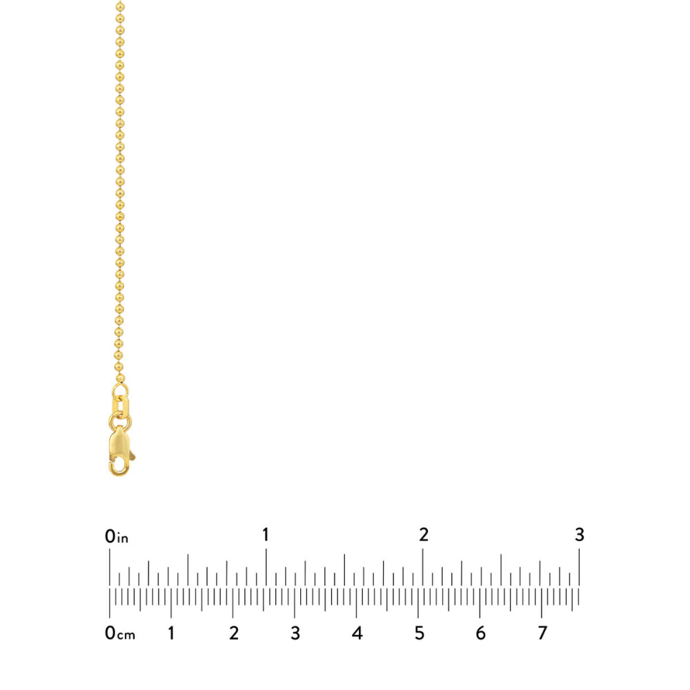 14K Gold Bead Chain Necklace 18 Inch - Dainty Layering Necklace for Women, Minimalist Jewelry Gift for Her - Perfect for Everyday Wear, Date Nights & Special Occasions