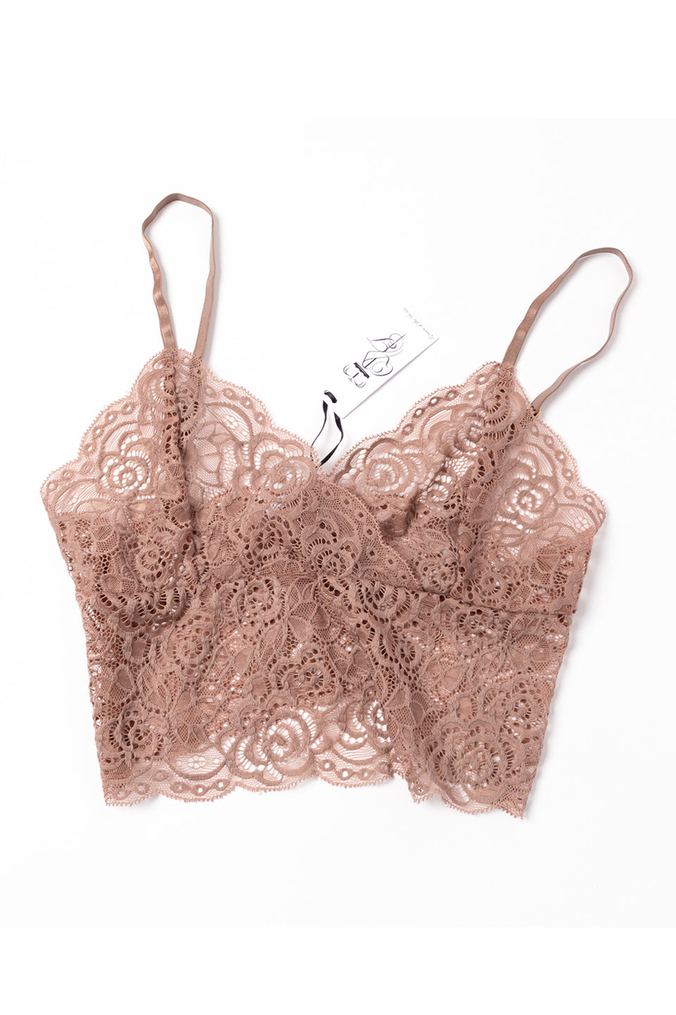 Strappy Rose Lace Bralette - Sexy Comfortable Wireless Bra for Women | Perfect for Date Night, Layering & Everyday Wear