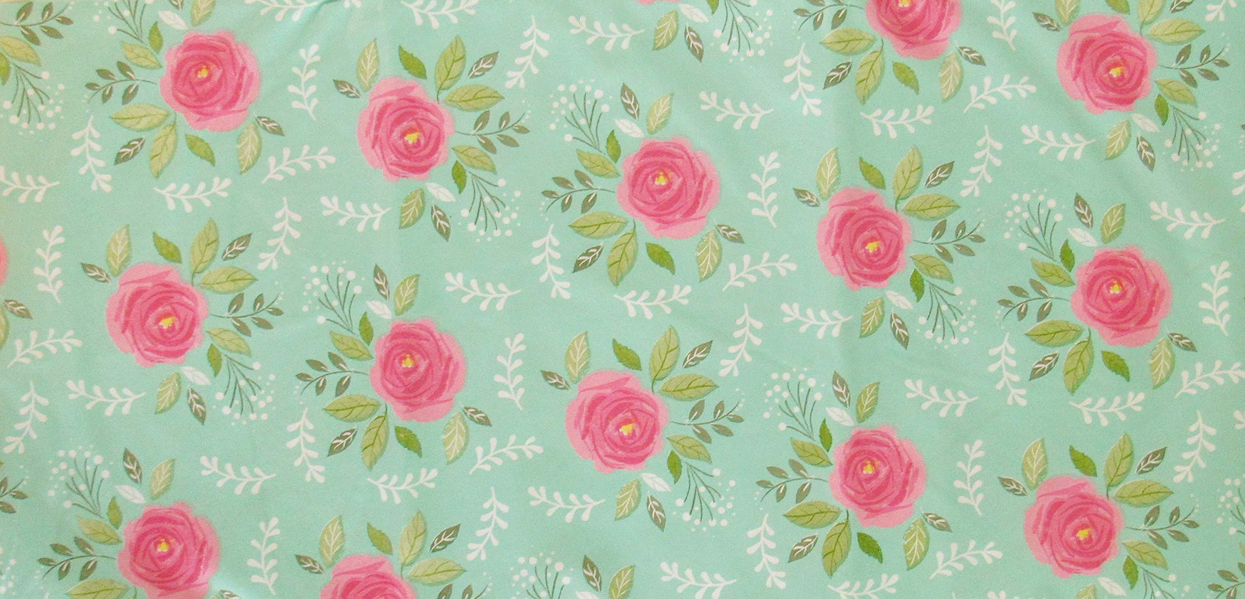 Rose Impressions Vinyl Flannel Back Tablecloth 52x52 Inch Square - Waterproof & Stain-Resistant for Dining, Kitchen, Picnic, Party Decor