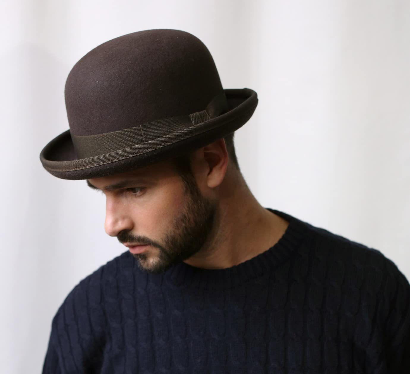 Devyn Wool Felt Bowler Hat for Men & Women - Vintage Style