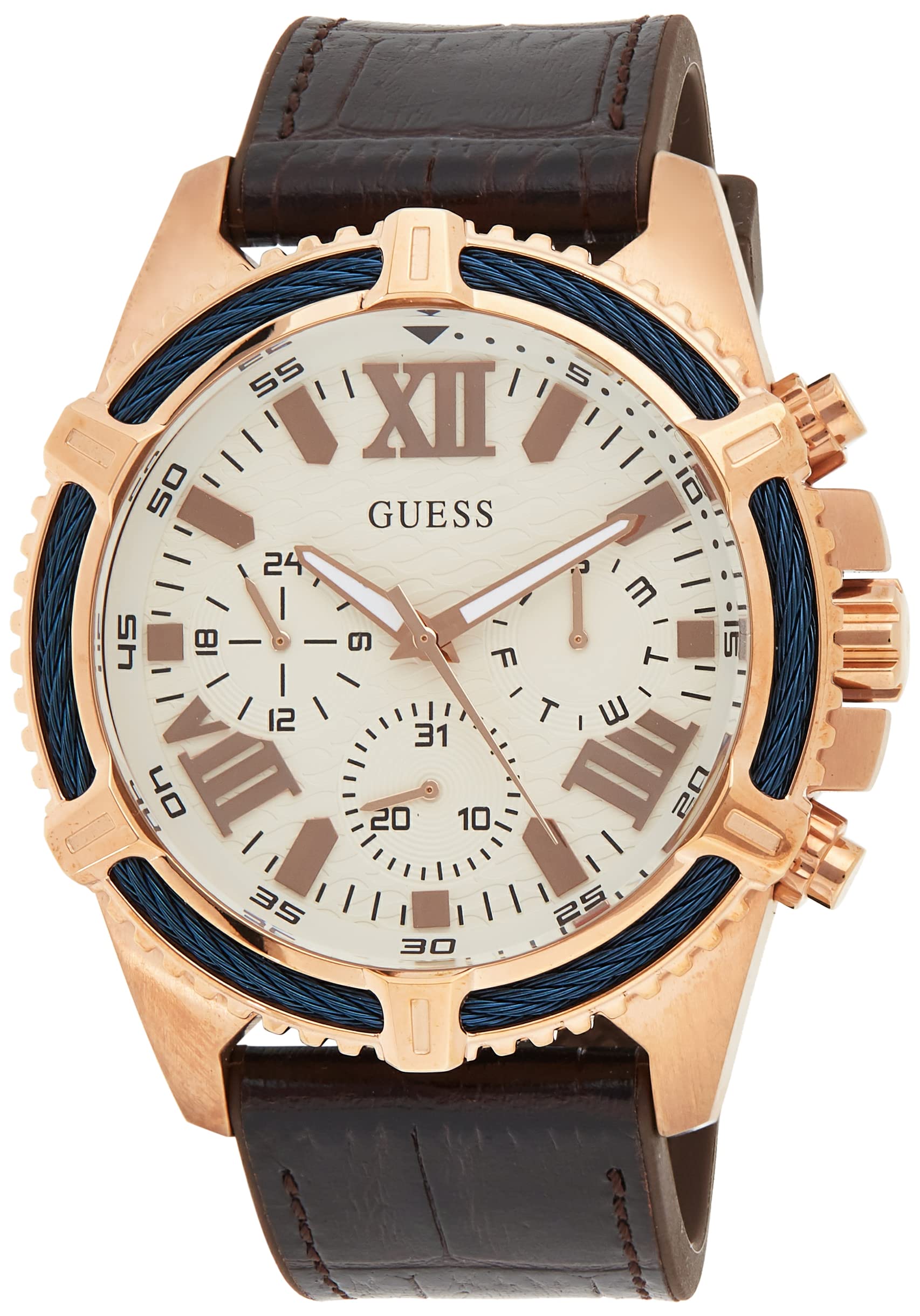 GUESS 48mm Multifunction Men's Watch - Chronograph, Date Display, Water Resistant - Perfect for Business, Casual & Outdoor Activities