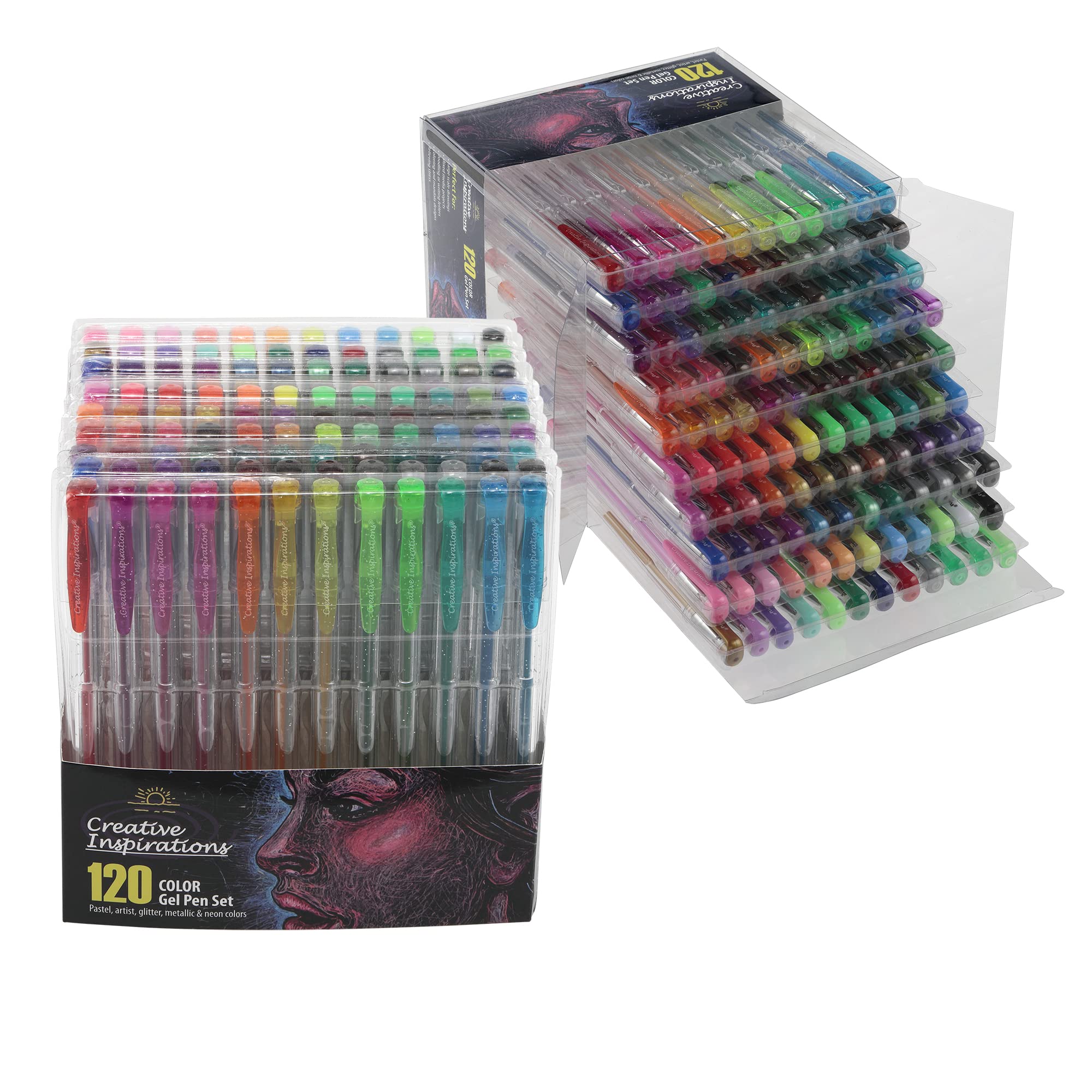 Premium 120-Count Gel Pen Set for Artists & Students - Smooth Writing, Vivid Colors, Long-Lasting Ink - Bulk Pack for Classroom, Office, Sketching & Note Taking - 2 Pack