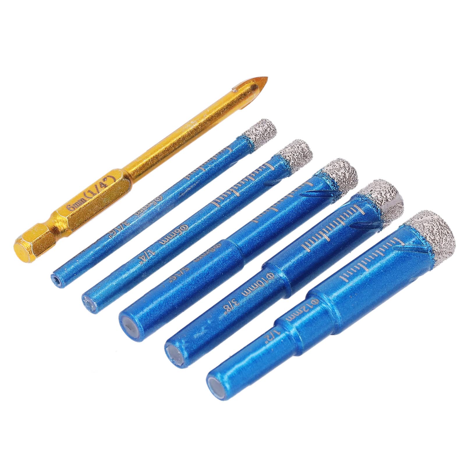 Heat-Resistant Brazed Dry Drill Bit for Granite & Glass - Tile Hole Opener for Stable Drilling