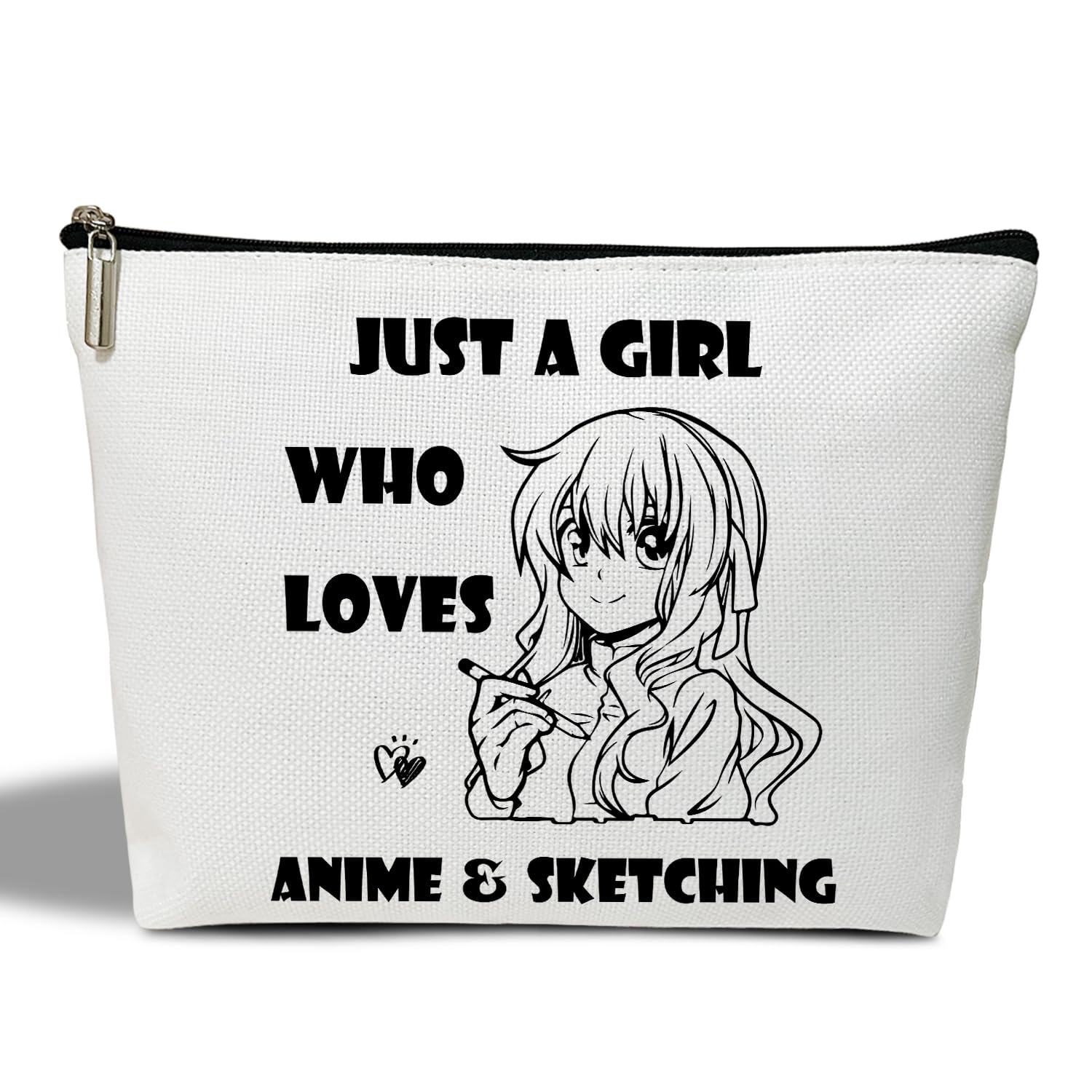Anime Makeup Bag for Women - Cute Japanese Anime Cosmetics Pouch, Travel Toiletry Organizer with Zipper - Perfect Gift for Anime Fans | Great for Travel, School, and Daily Makeup Storage