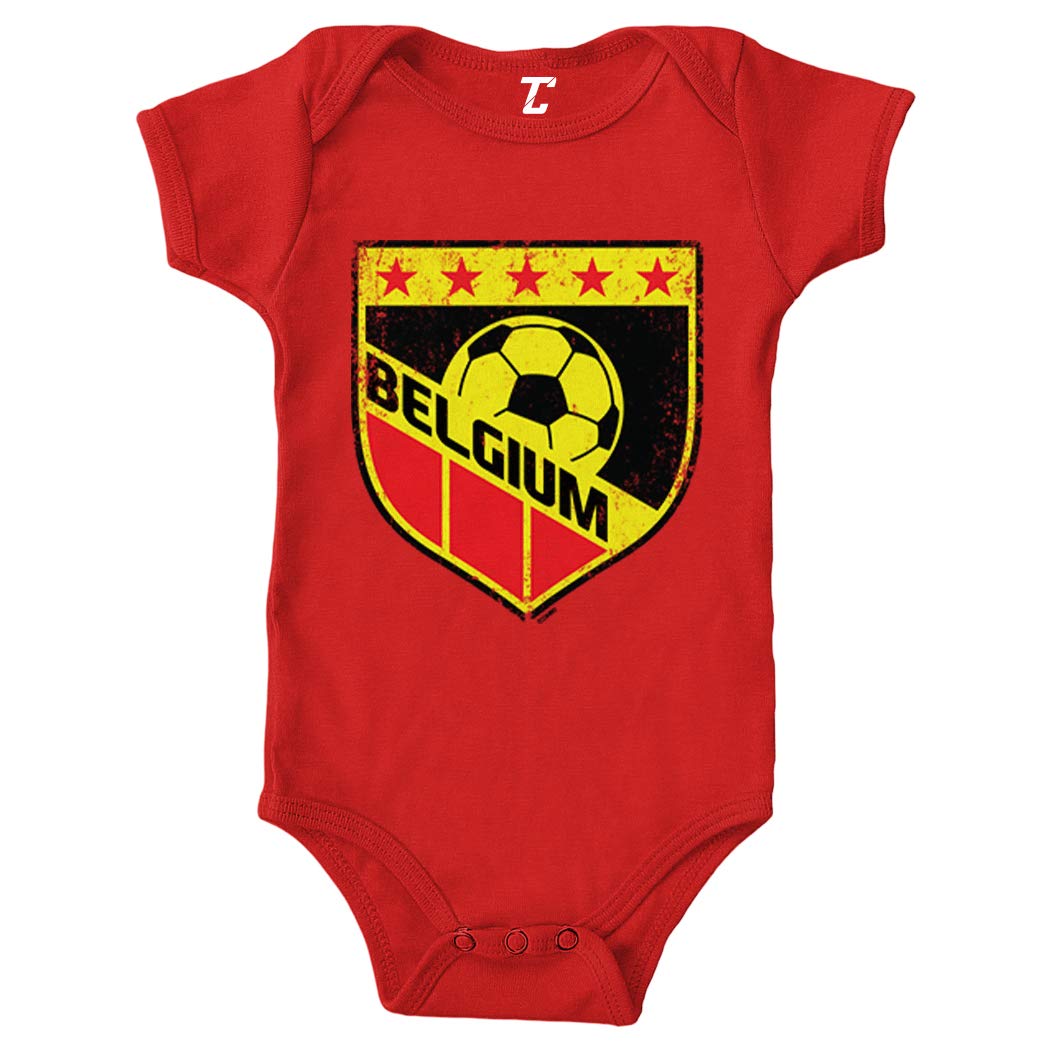 Tcombo Belgium Soccer Distressed Badge Bodysuit - Vintage Football Jersey for Men & Women - Perfect for Match Day, Fan Events & Casual Wear