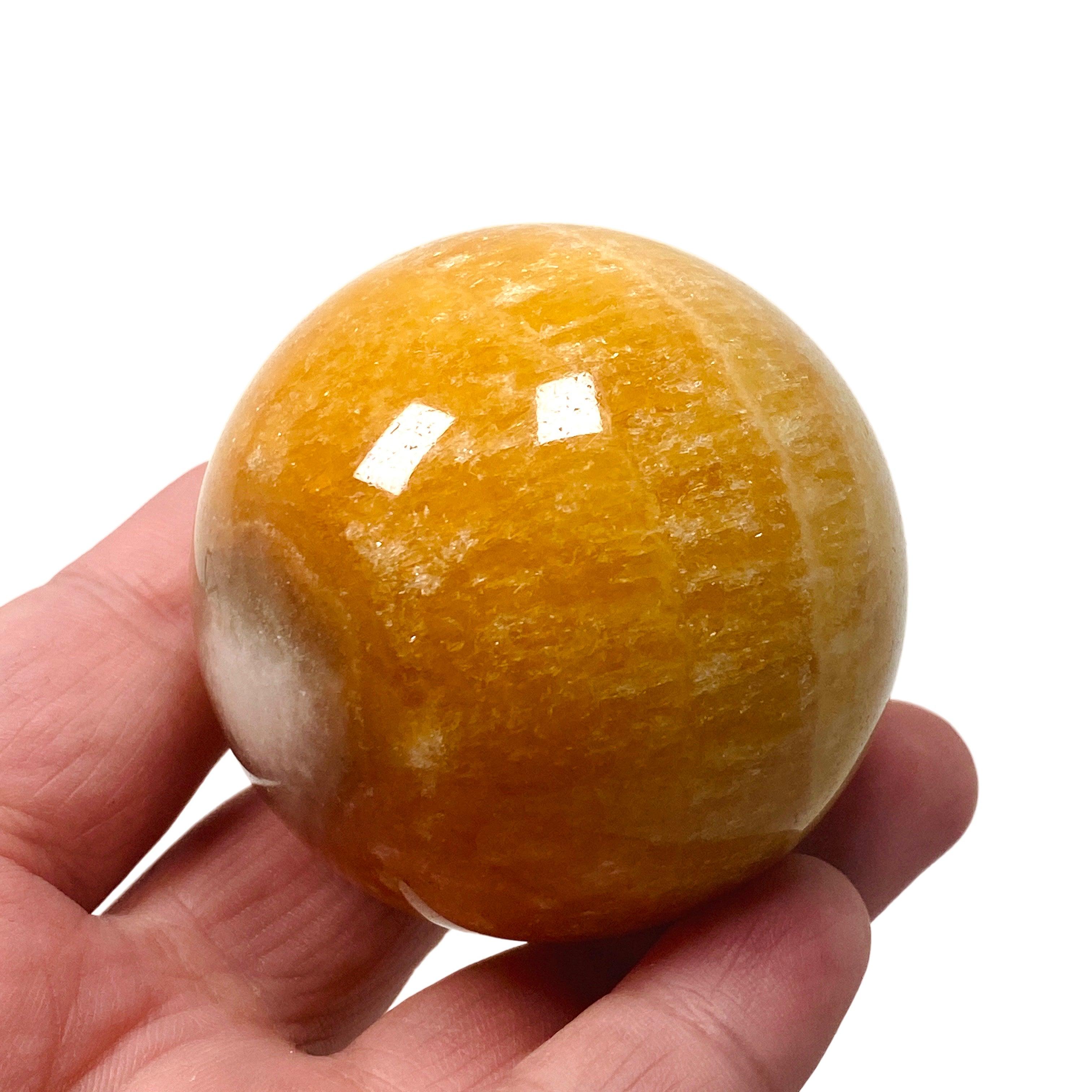Orange Calcite Sphere OCS 02 - Natural Healing Crystal for Meditation, Energy Work & Home Decor | Perfect for Reiki, Chakra Balancing & Spiritual Gifts