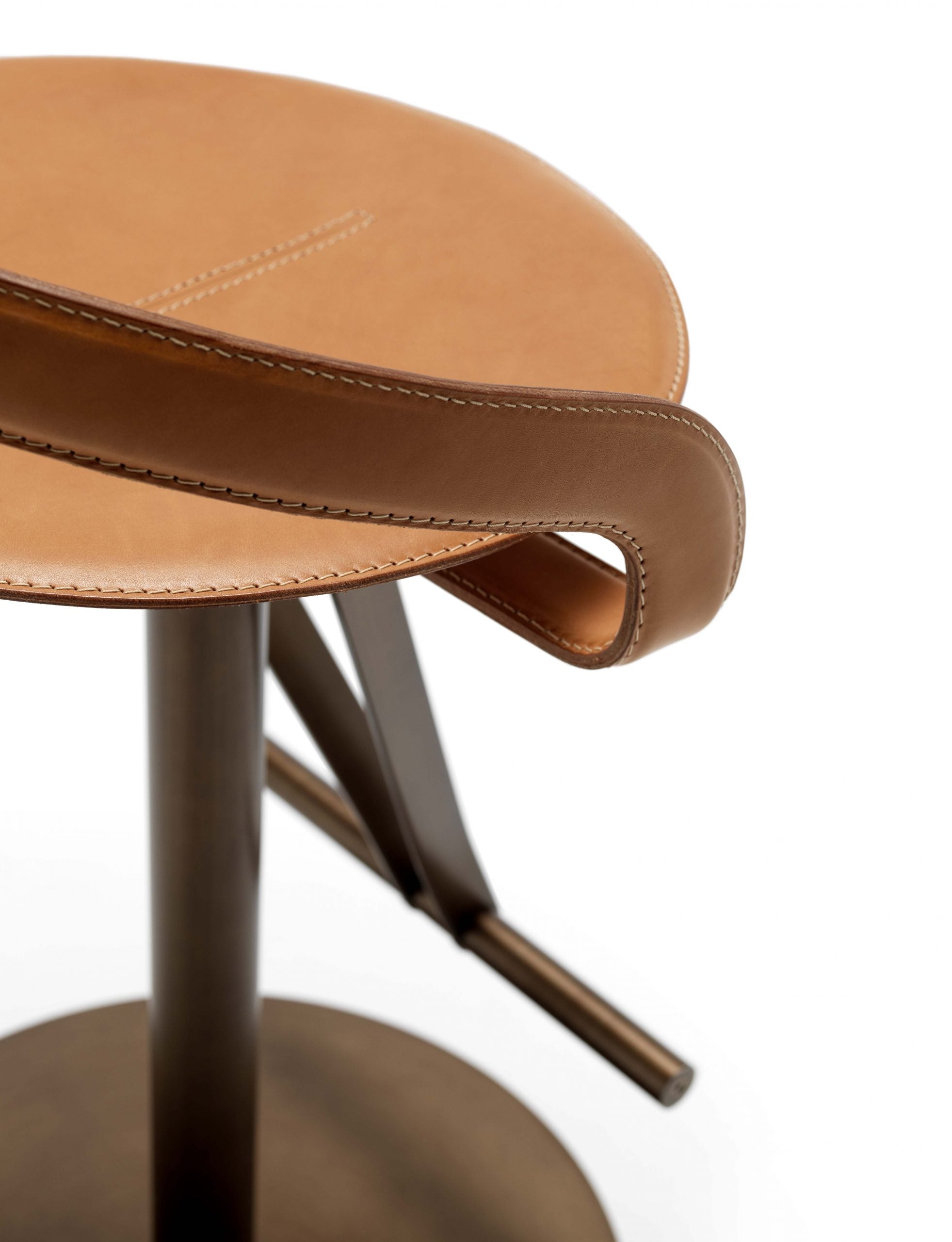 Fasem Cayman Bar BT Stool - Modern Adjustable Bar Stool with Backrest for Kitchen Island, Home Bar & Restaurant - Durable Metal Frame & Comfortable PU Seat