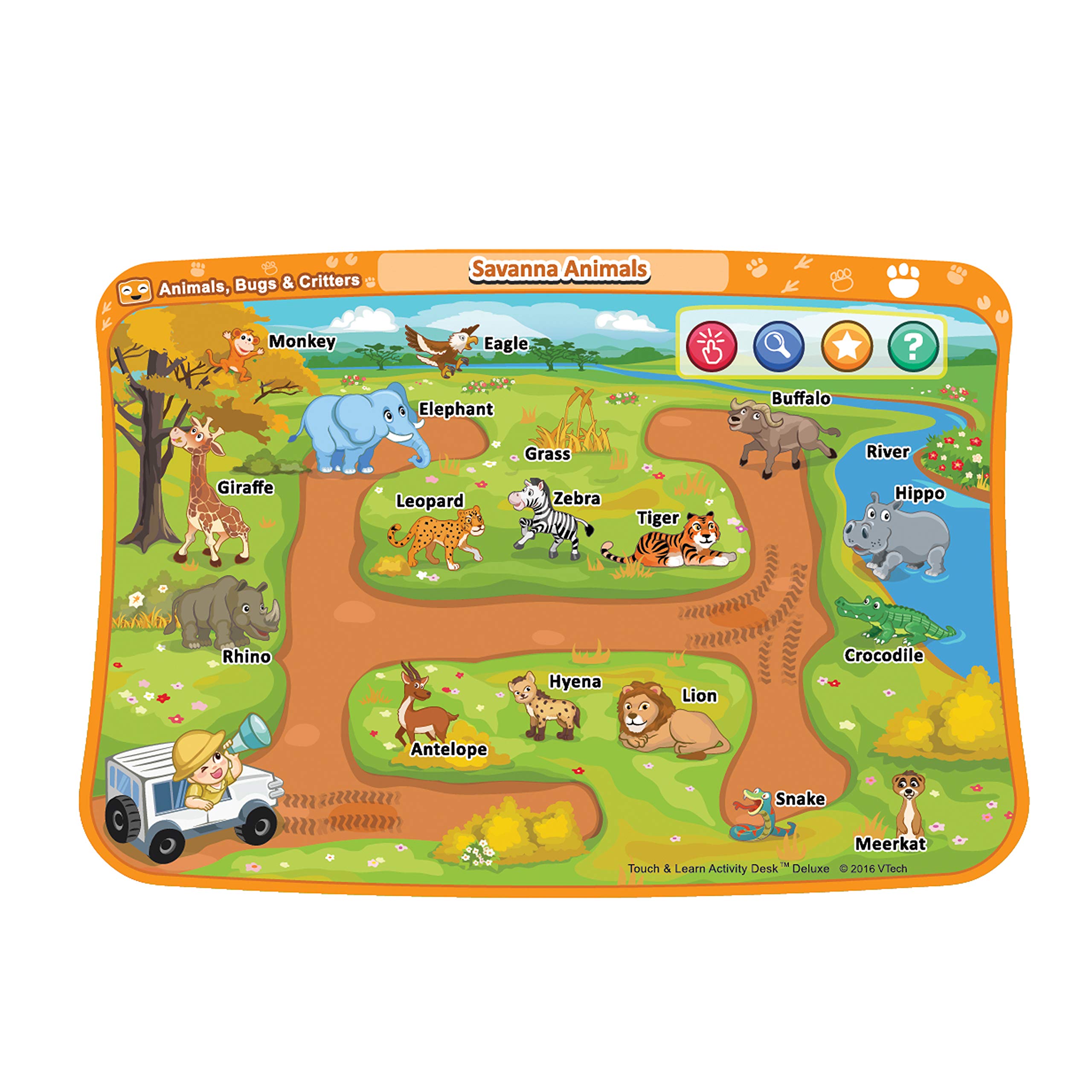 VTech Touch and Learn Activity Desk Deluxe Expansion Pack - Animals, Bugs & Critters Learning Toy for Kids | Preschool Educational Activity for Home & Classroom Use