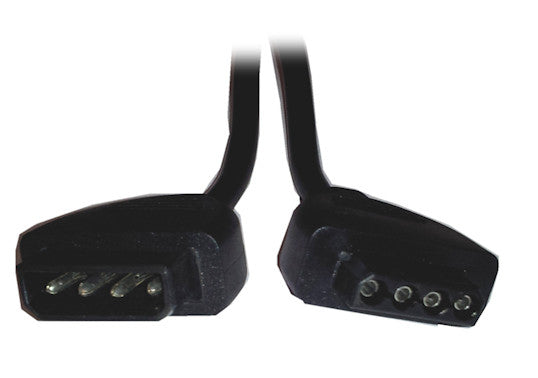 12 Inch Molded 4 Pin Extension Cable - Durable Power Cord for PC, GPU, and Motherboard - Perfect for Computer Builds and Upgrades