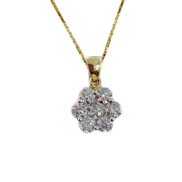 14K Yellow Gold Diamond Pendant Necklace for Women - Elegant Solitaire Diamond Jewelry Gift for Birthday, Anniversary & Valentine's Day - Perfect for Everyday Wear & Special Occasions