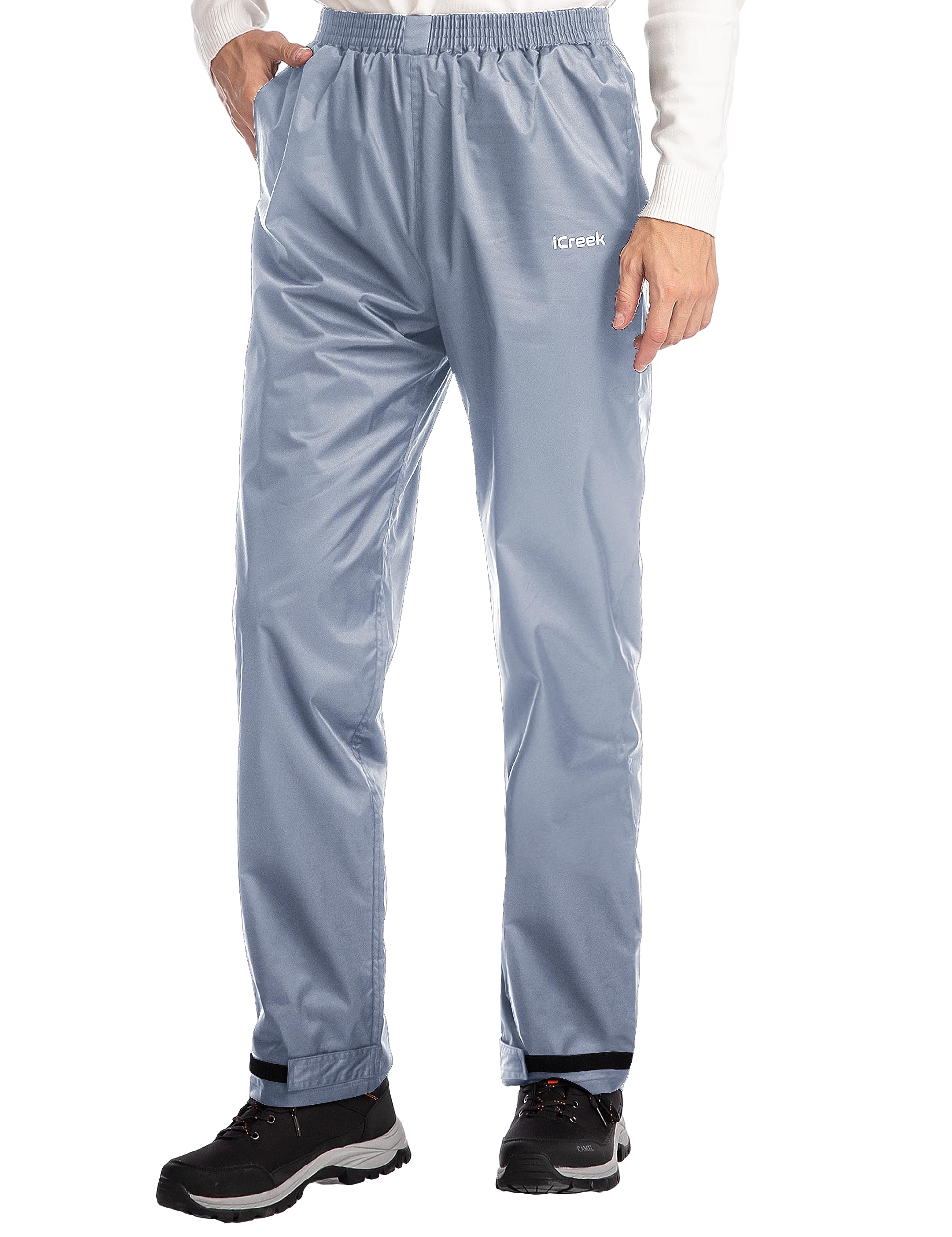 Waterproof Rain Pants for Men - Windproof Outdoor Hiking Pants with Pockets - Lightweight & Breathable for Cycling, Fishing, Camping & Everyday Use