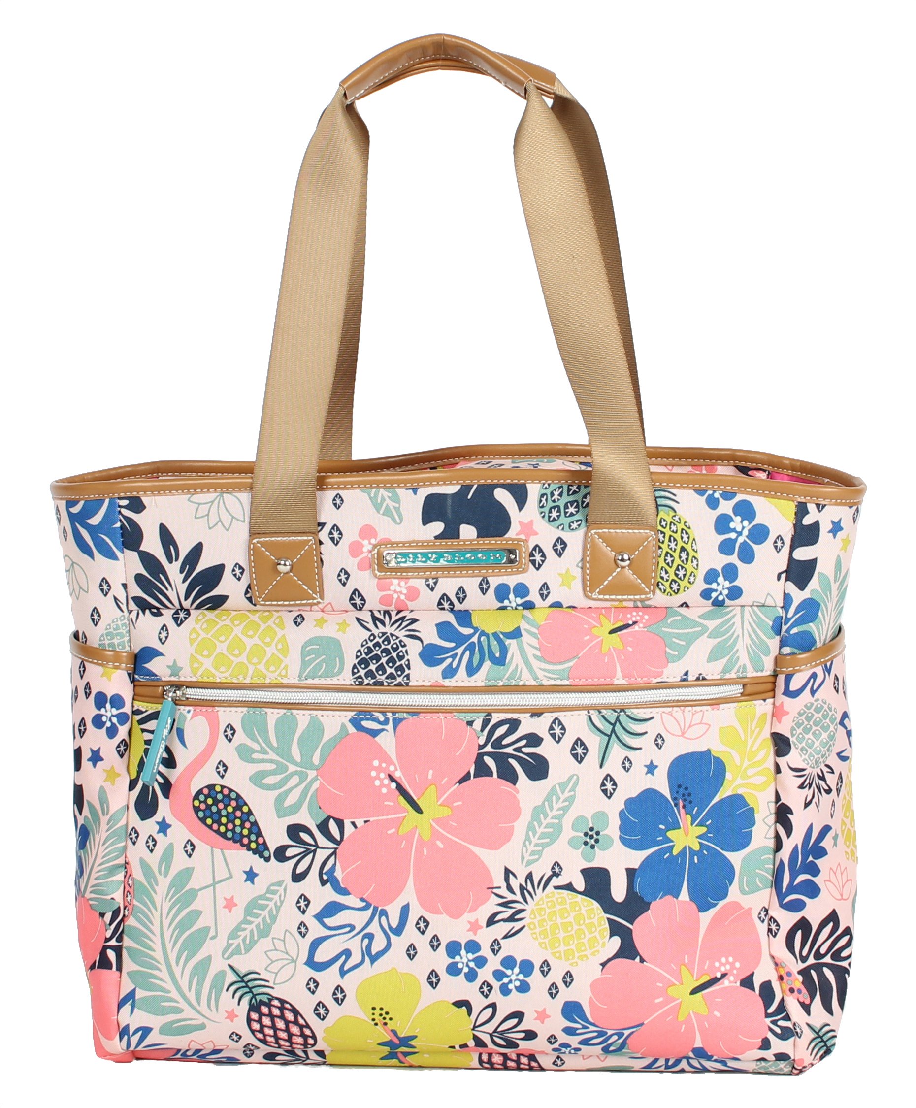 Lily Bloom Floral Print Women's Handbag - Large Capacity Tote Satchel Shoulder Bag for Work, Travel & Everyday Use