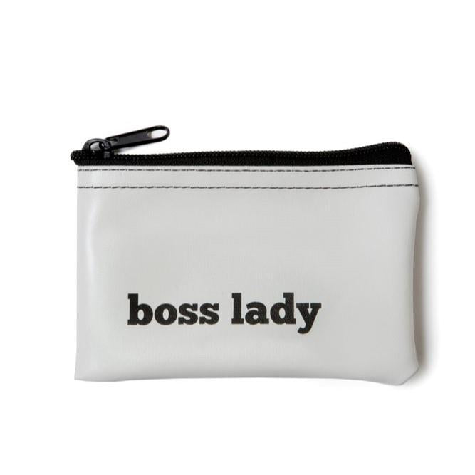 Boss Lady Vinyl Zip Pouch - Stylish & Durable Cosmetic Bag for Women | Perfect for Makeup, Travel & Everyday Essentials | Trendy Gift Idea