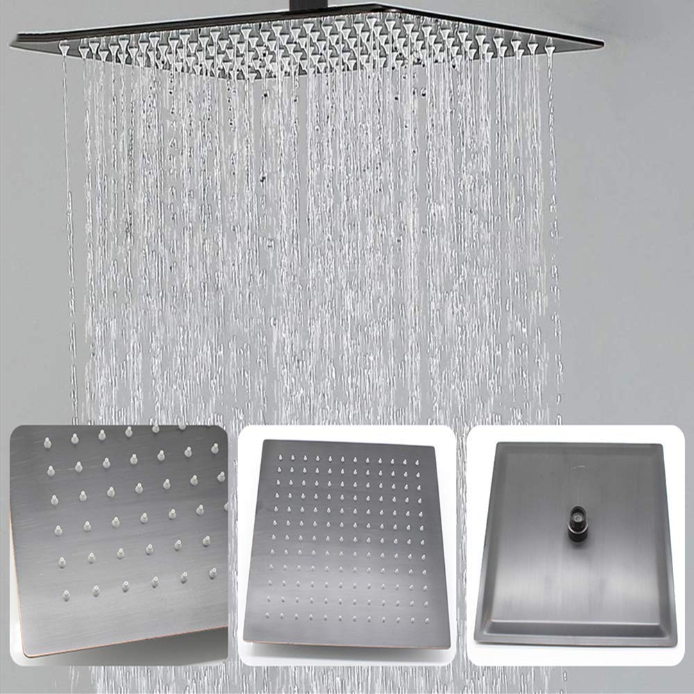 AYIVG Oil Rubbed Bronze Wall Mount Shower System - 10 Inch Rainfall Shower Head with Handheld Sprayer and Mixer Valve Set for Bathroom & Spa Experience