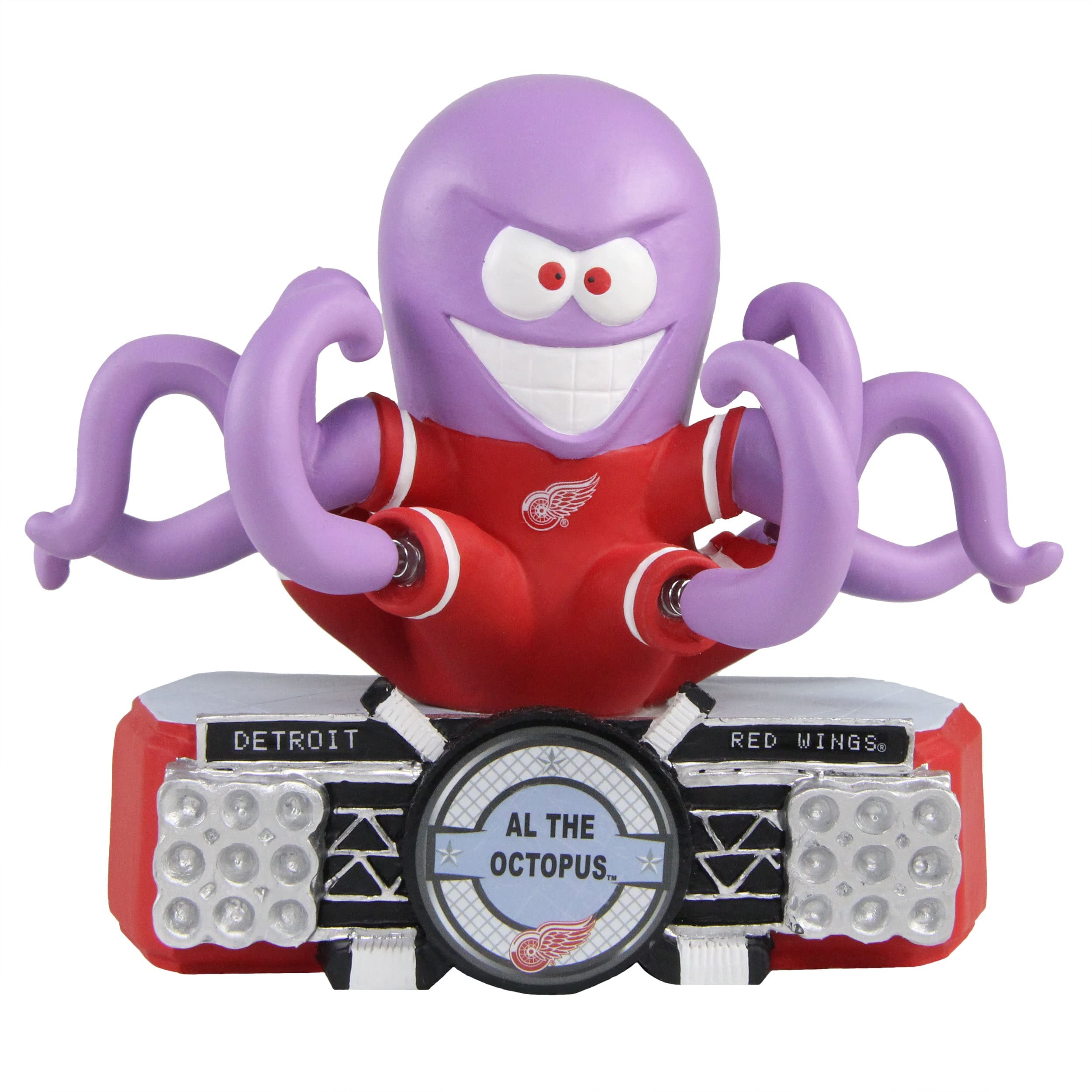 Detroit Red Wings NHL Al the Octopus Bobblehead - Special Edition with LED Stadium Lights | Perfect for Hockey Fans & Collectors, Game Room Decor, and Sports Memorabilia Displays