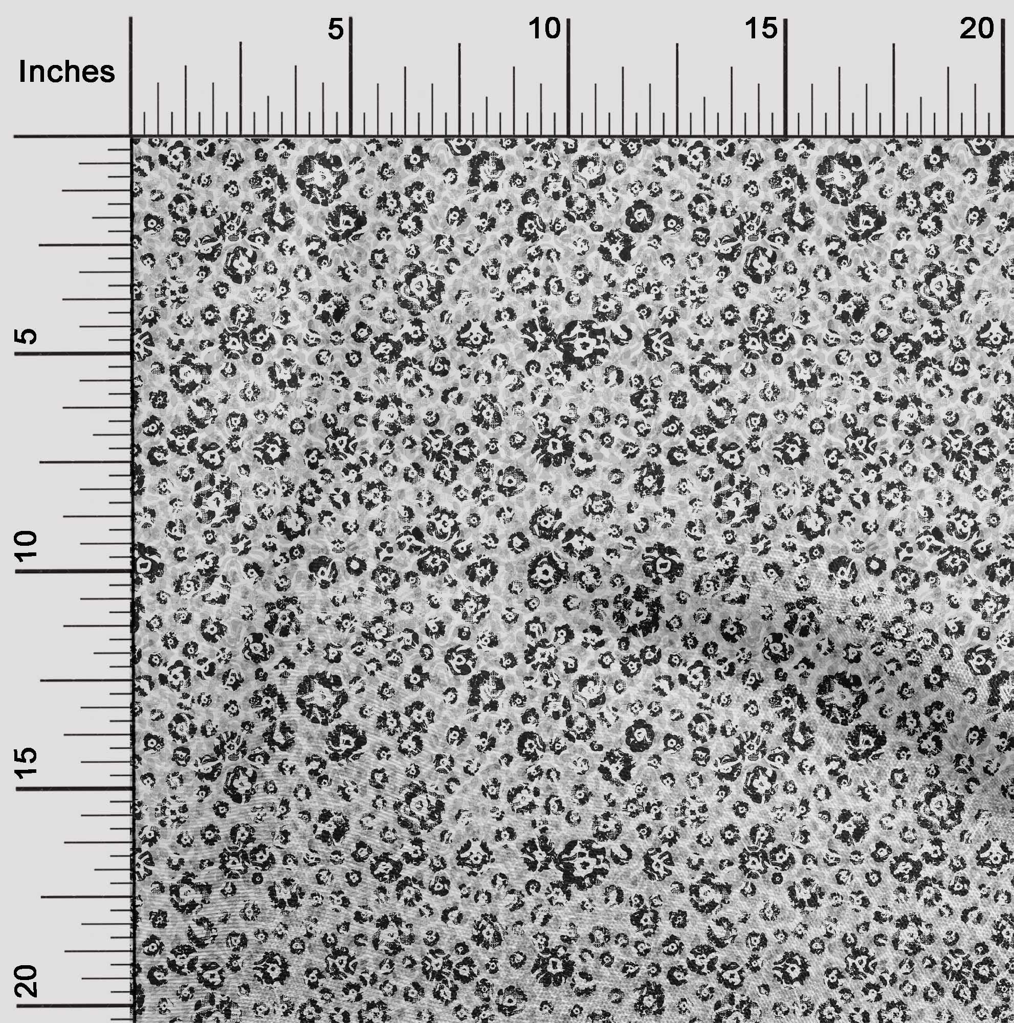 oneOone Polyester Spandex Light Gray Floral Printed Fabric - 56 Inch Wide Textured Craft Fabric for Sewing, Upholstery & DIY Projects | Perfect for Dresses, Curtains & Home Decor