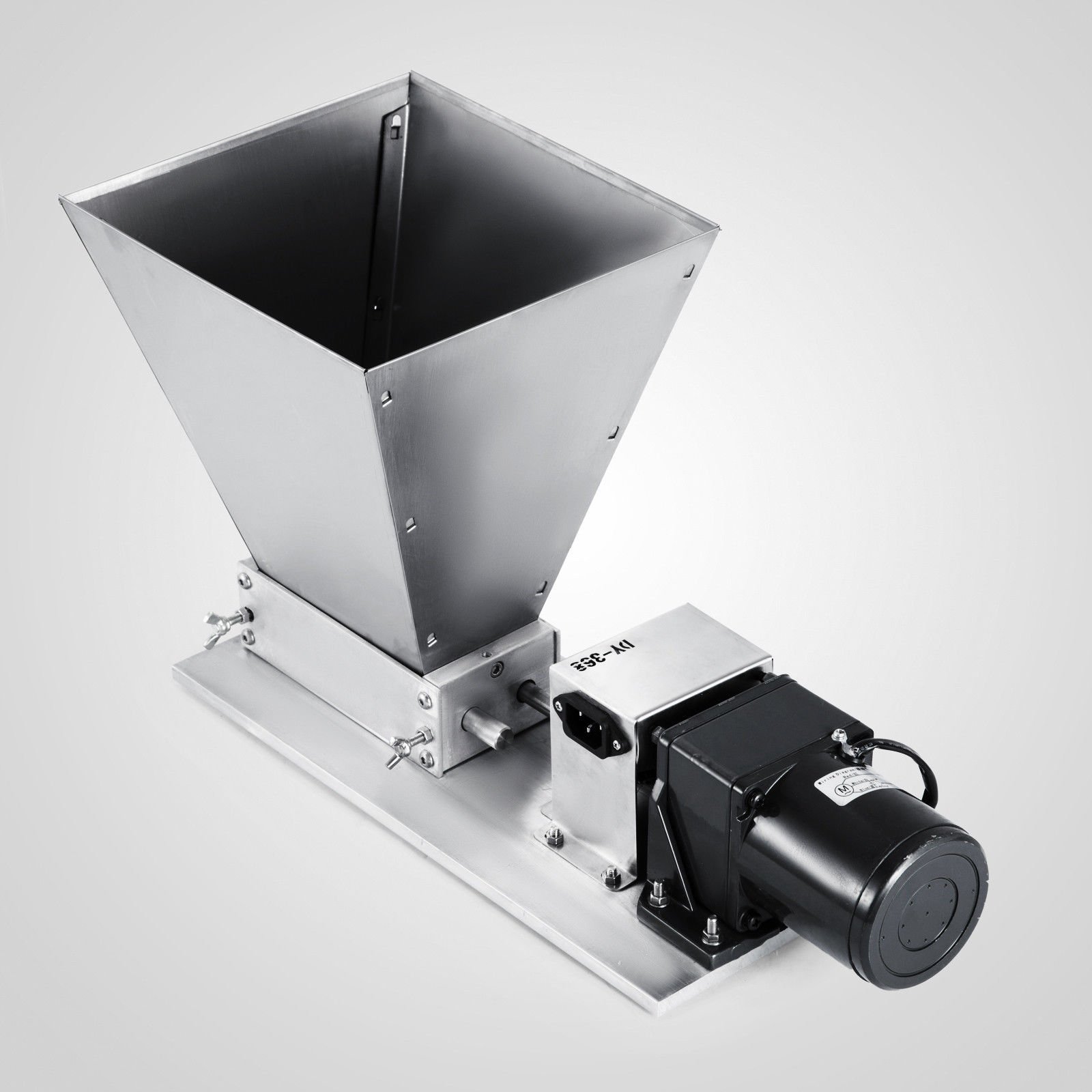 Electric Grain Mill Grinder - 2 Roller Barley Crusher for Home Brewing, Malt Mill with Food Grade Stainless Steel, 110V for Wheat, Cereal & Beans - Perfect for Beer Making, Bread Flour & Healthy Cooking
