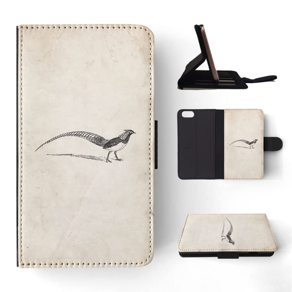Pheasant Flip Wallet Phone Case for Apple iPhone 5/5S/SE (2016) - Slim Leather Cover with Card Slots & RFID Protection - Perfect for Everyday Use, Travel & Business