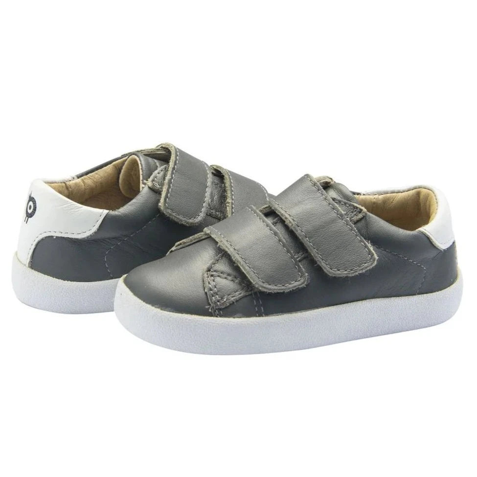 Old Soles 5017 Toddy Grey/White Sneakers for Boys & Girls - Comfortable Kids' Shoes for School, Play & Everyday Wear