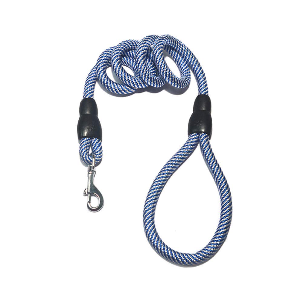 Yisatann Reflective Dog Walking Leash - Durable Bite-Proof Rope Leash for Small & Large Dogs - Blue Pet Supplies for Safe Night Walks & Outdoor Adventures