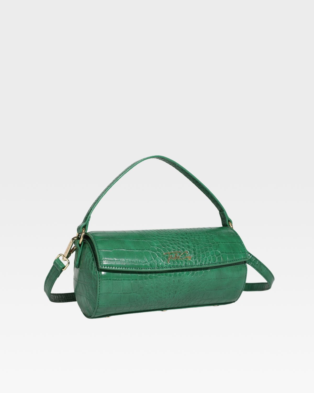 Emerald Green Barrel Purse for Women - Stylish Crossbody Bag for Everyday Use, Travel & Shopping