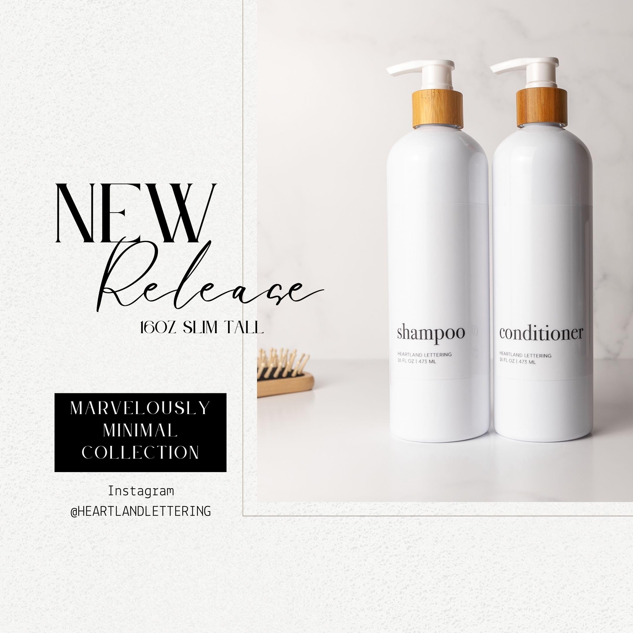 Refillable Shampoo & Conditioner Dispenser Set - 3 Pack Modern Plastic Shower Bottles with Bamboo Pumps & Waterproof Labels | Perfect for Bathroom Organization, Travel & Eco-Friendly Home Use