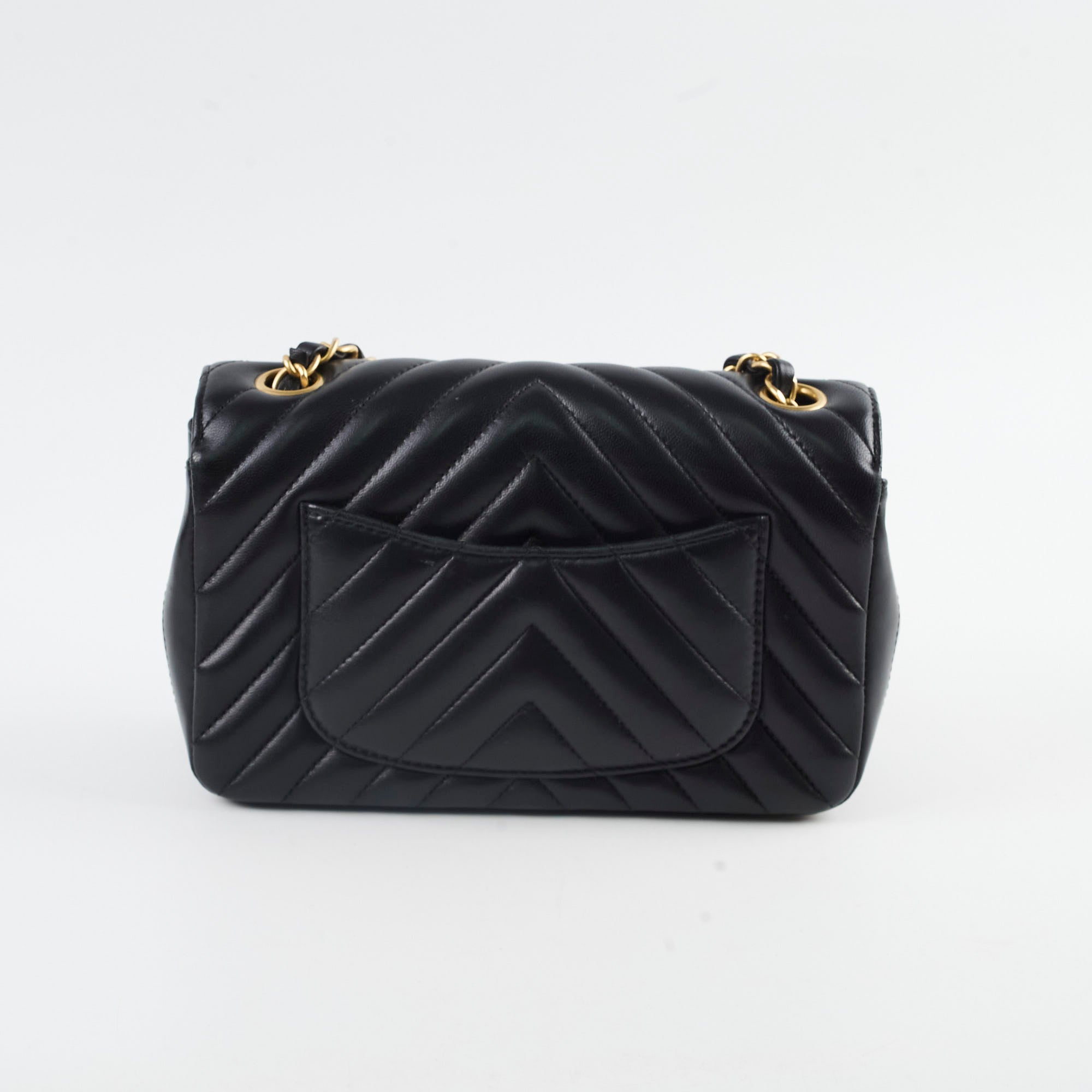 Chanel Chevron Mini Rectangular Black Leather Flap Bag - Luxury Designer Handbag for Women, Perfect for Parties, Dates & Evening Events