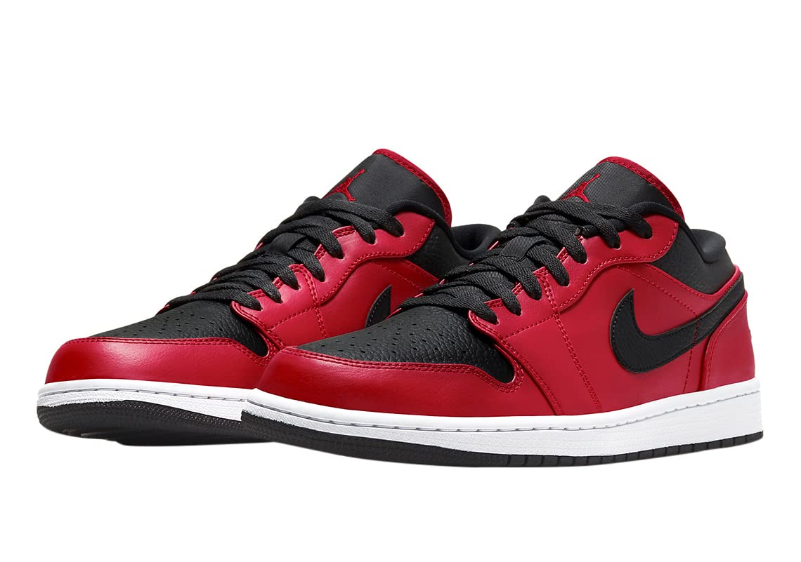 Men's Air Jordan 1 Low 'Gym Red' Basketball Shoes 553558-605 - Size 8.5 for Casual Wear & Street Style Fashion
