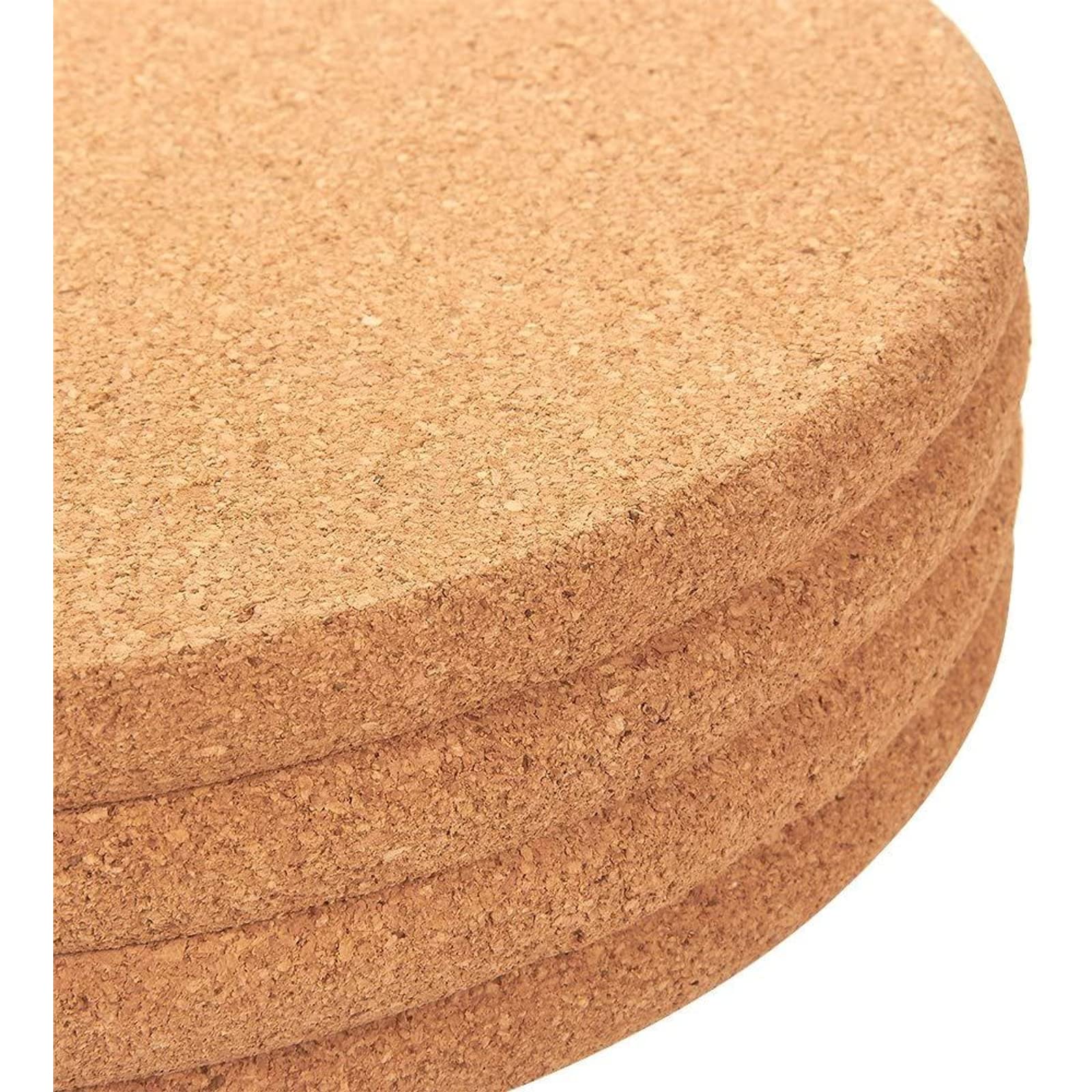 4 Pack Round Cork Trivets - 9 Inch Heat Resistant Hot Pads for Pots, Pans, Dishes & Countertops - Natural Corkboard Coasters for Kitchen, Dining Table & DIY Crafts - Perfect for Serving, Cooking & Home Decor