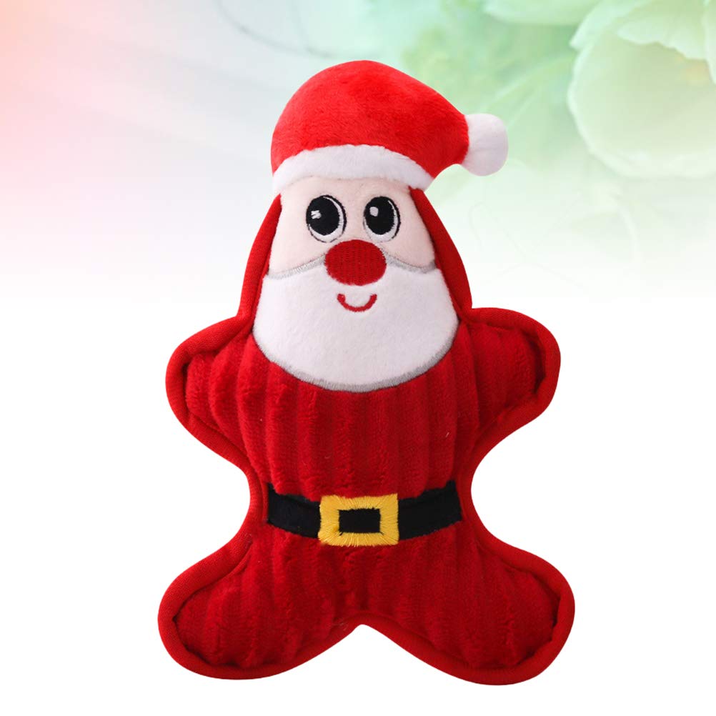 UKCOCO Christmas Chewing Toys for Puppies - Durable Plush Dog Chew Toys with Squeaker Sound, Puppy Teething Toys for Small Medium Dogs - Perfect for Christmas Gifts, Training & Playtime