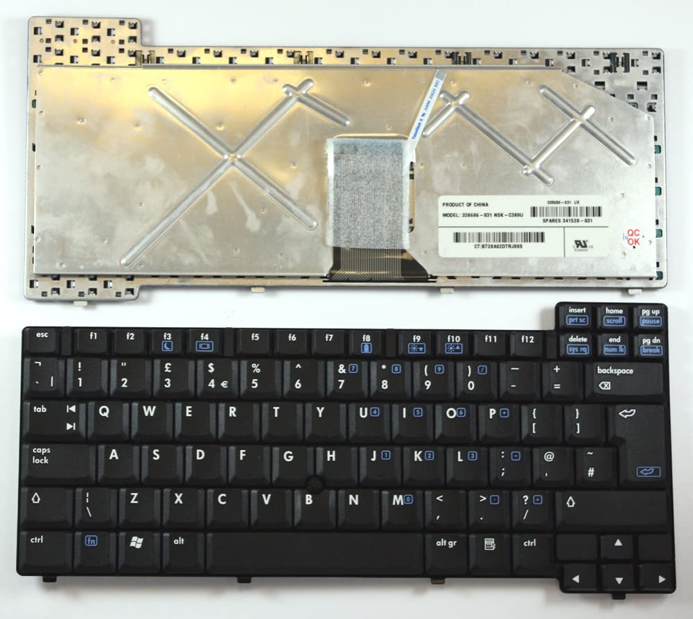 HP Compaq NW8000 Replacement Laptop Keyboard - UK Layout with Pointer, Black | Compatible with HP Laptops | Perfect for Office Work, Gaming & Typing