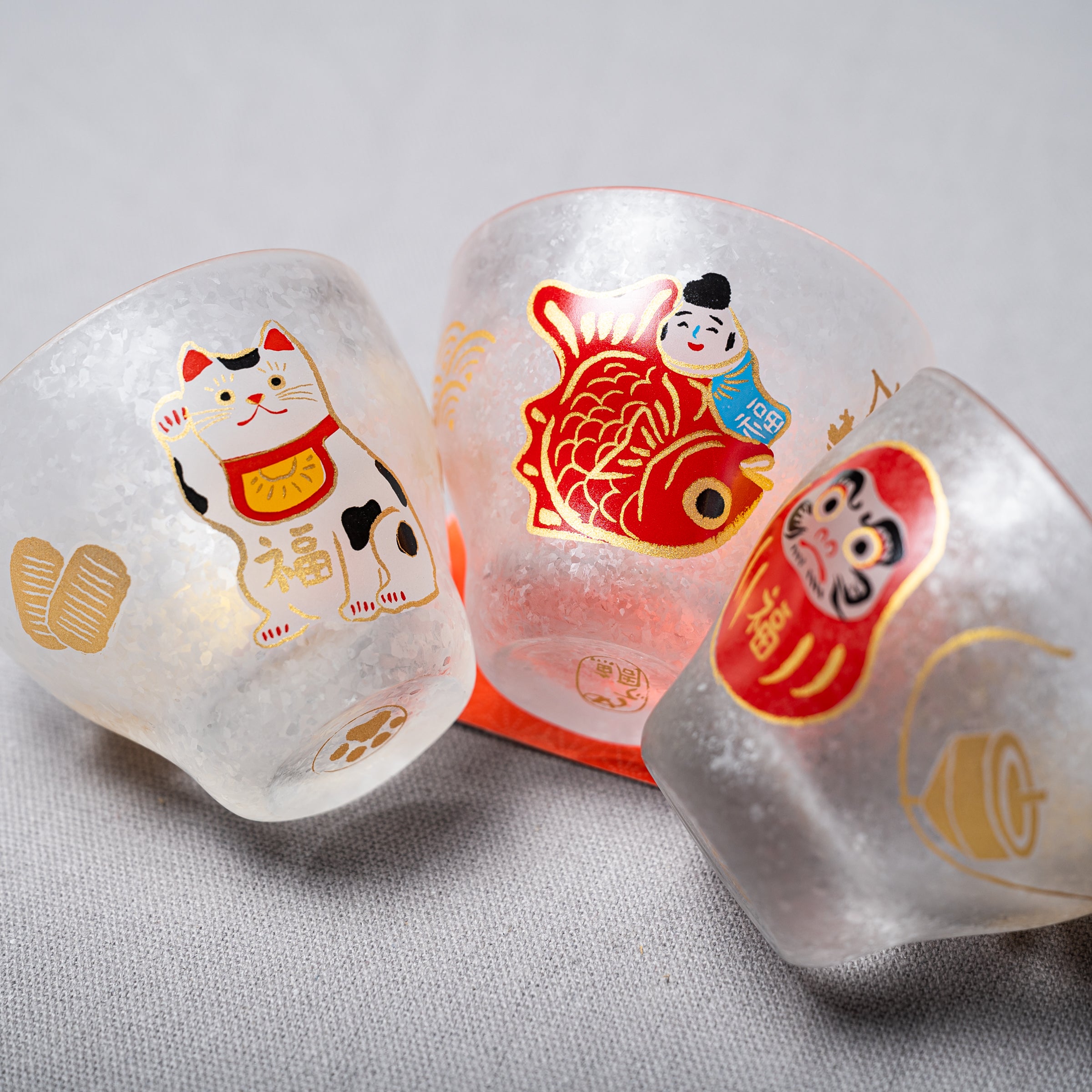 Lucky Charms Sake Cup - Daruma Ceramic Cup for Japanese Sake & Tea | Perfect for Traditional Japanese Celebrations, Gift Giving & Home Decor