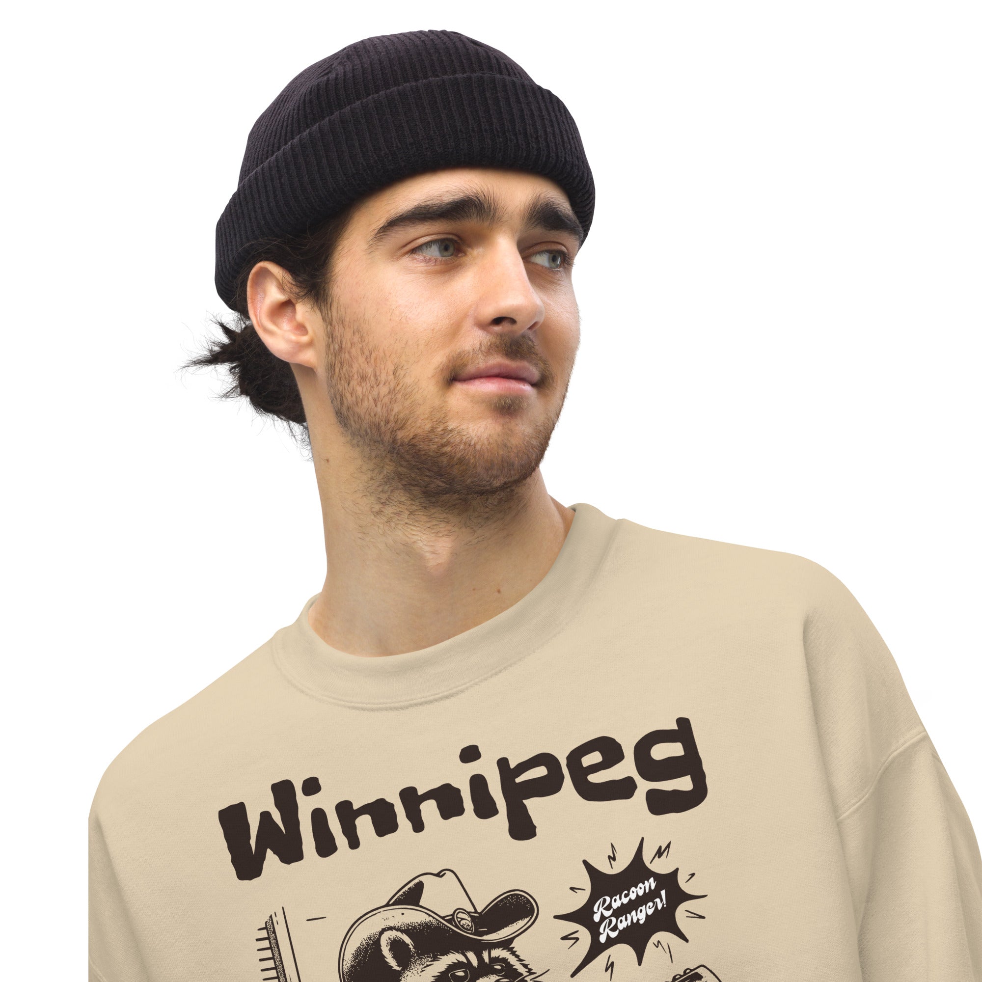Winnipeg Raccoon Graphic Sweatshirt - Cute Animal Hoodie for Men & Women - Perfect for Casual Wear, Street Style & Outdoor Activities