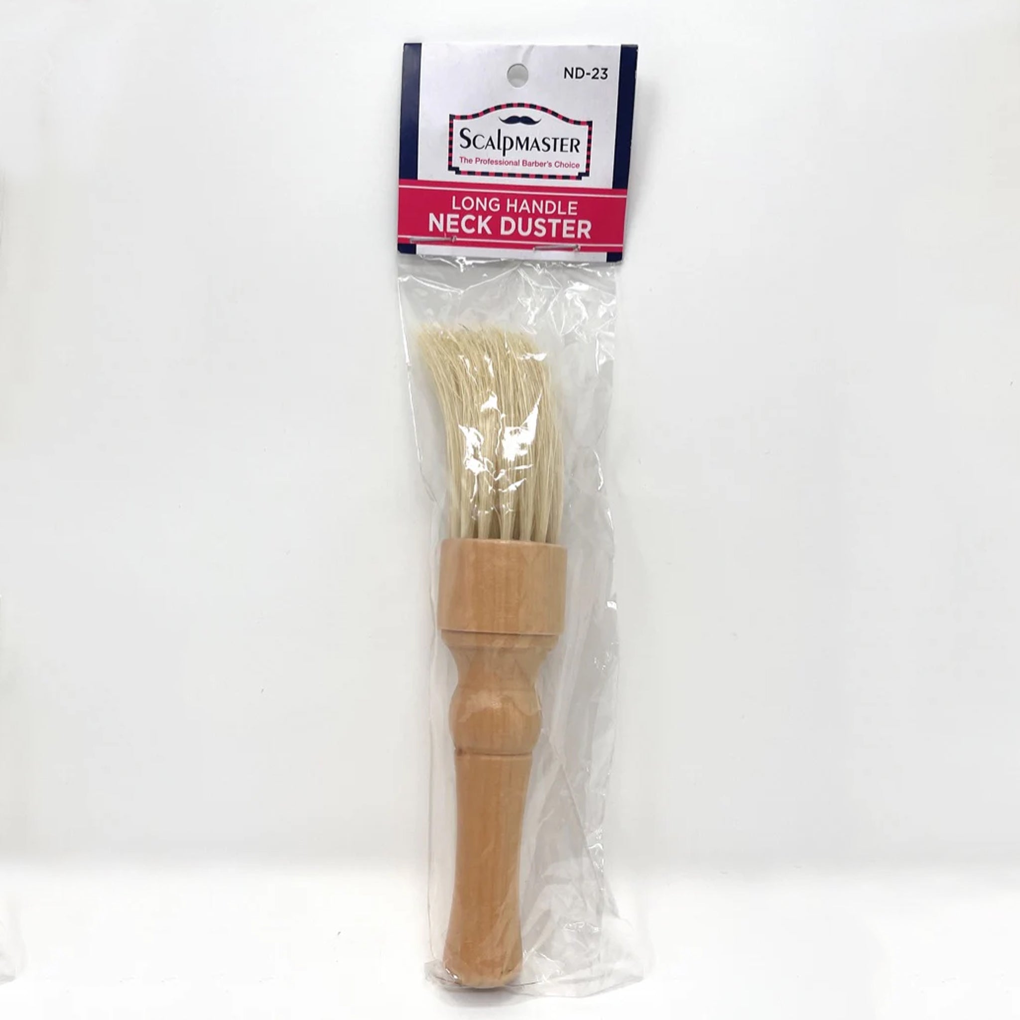 Scalpmaster 7 Inch Professional Barber Brush Neck Duster with Natural Bristles - Wooden Handle Haircut Brush for Barbershops & Home Grooming - Perfect for Haircut Cleanup & Styling