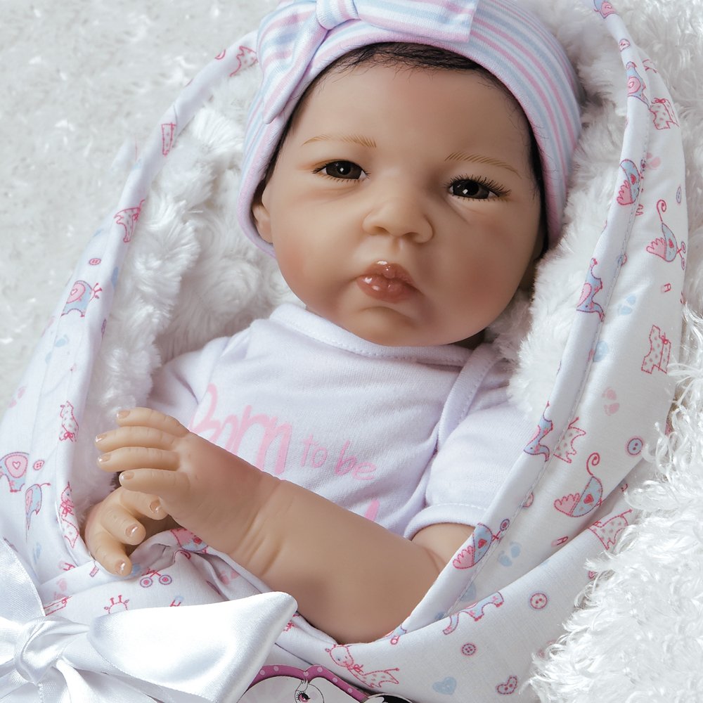 20-Inch Realistic Reborn Asian Baby Girl Doll with Soft Rooted Hair & 6-Piece Gift Set - Perfect Birthday Gift for Kids Ages 3+ | Lifelike Collectible Doll for Playtime, Nursery Decor, and Pretend Play