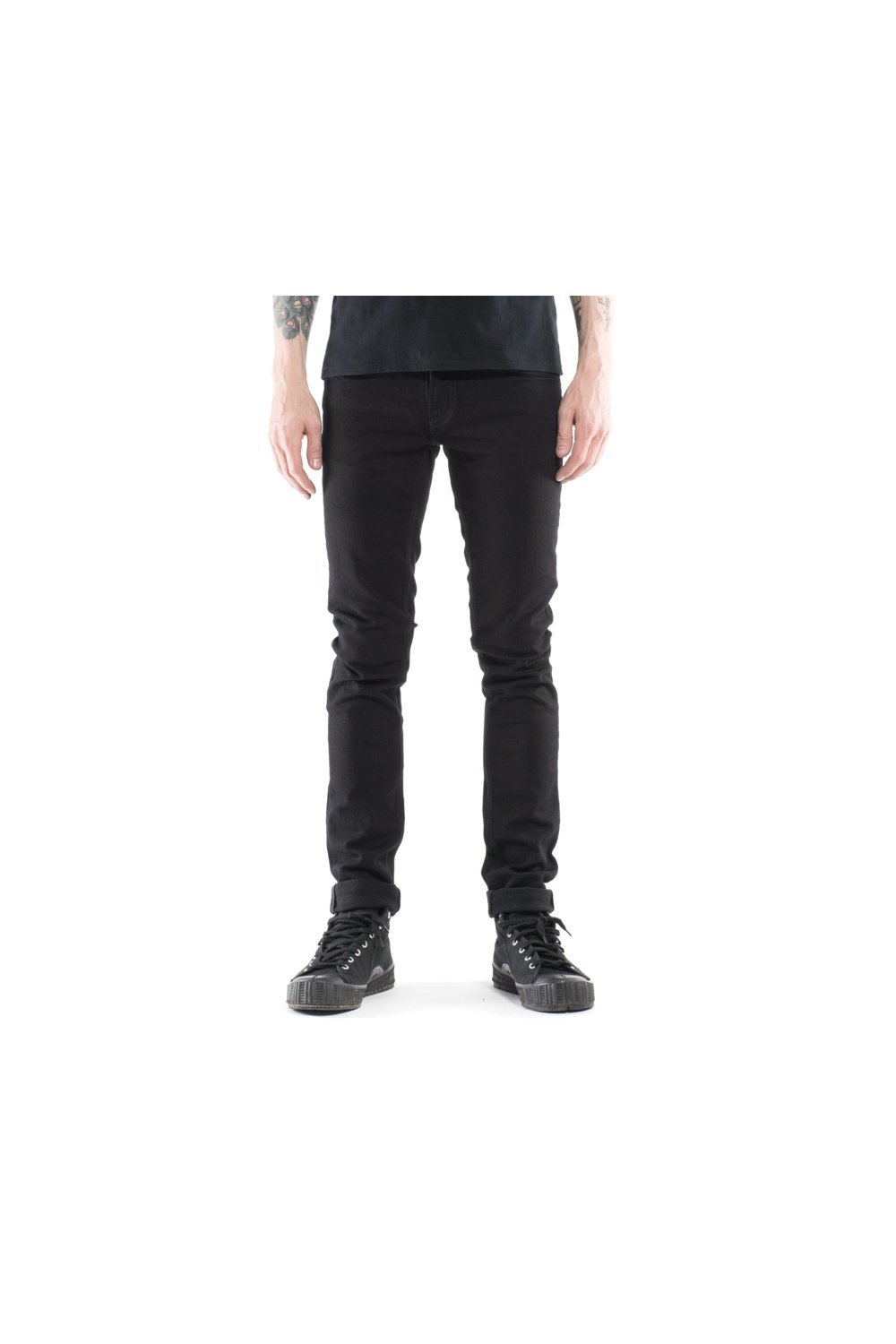 Nudie Jean Women's Tight Long John Jean - Black Stretch Denim Pants for Women | Perfect for Casual Wear, Night Out & Everyday Fashion