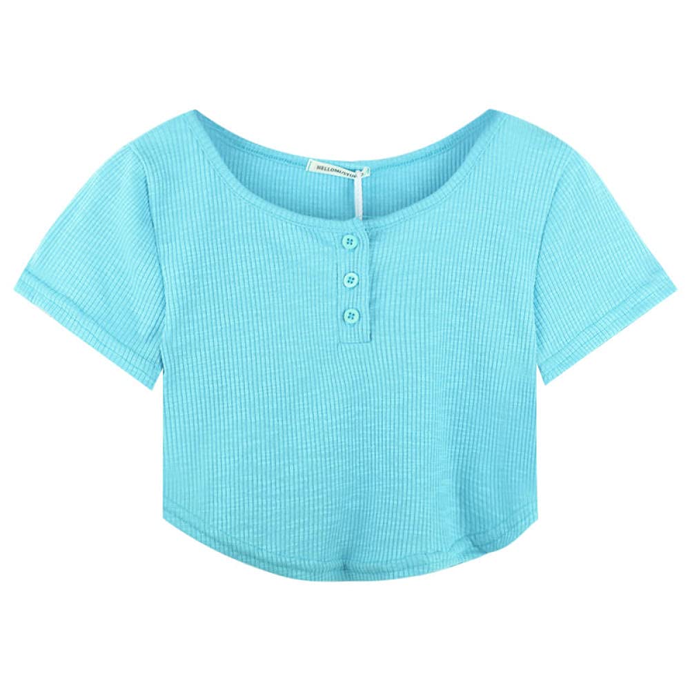 Women's Square Neck Crop Tops - Summer Short Sleeve Shirts for Teen Girls & Women | Casual Wear, Beach Outfits, Street Style Fashion