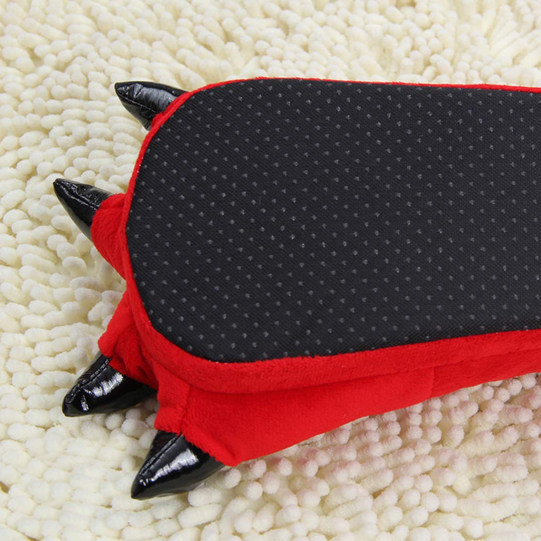 **Warm Plush Animal Paw Slippers for Adults - Cozy Dinosaur Claw House Slippers for Indoor Comfort - Perfect for Winter, Lounging & Gifts**