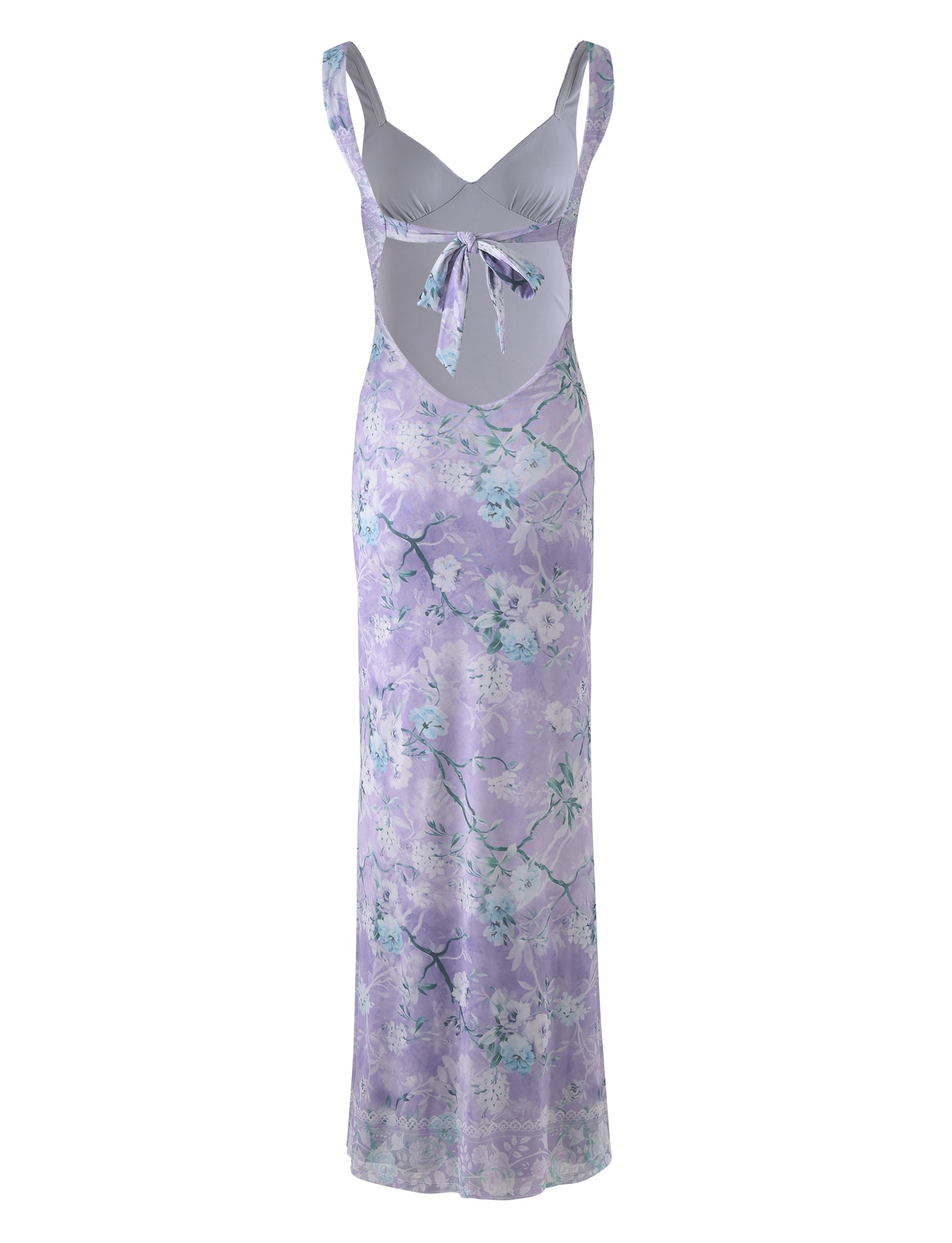 Karmen Floral Print Purple Dress - Elegant Women's Summer Dress for Casual Outings, Parties & Beach Vacations