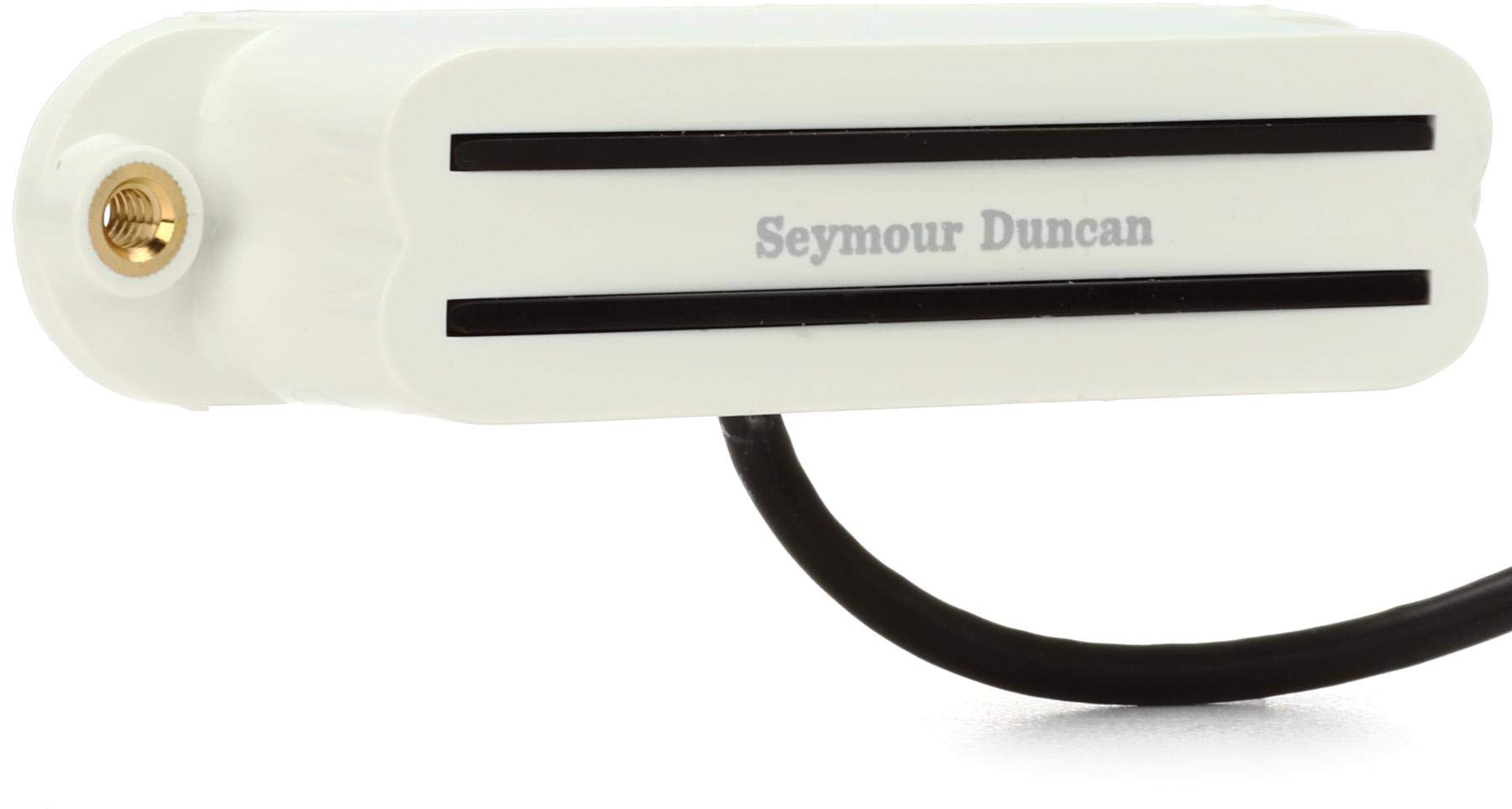 Seymour Duncan SHR-1n Hot Rails Strat Neck Humbucker Pickup - High Output Electric Guitar Pickup for Stratocaster (White) - Perfect for Rock, Metal & Blues Genres